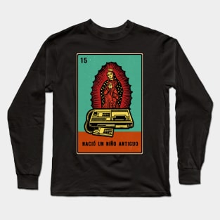 Vintage Video Game Console Loteria Long Sleeve T-Shirt